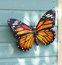 Metal Garden 3d Butterfly - Orange  24cm.
